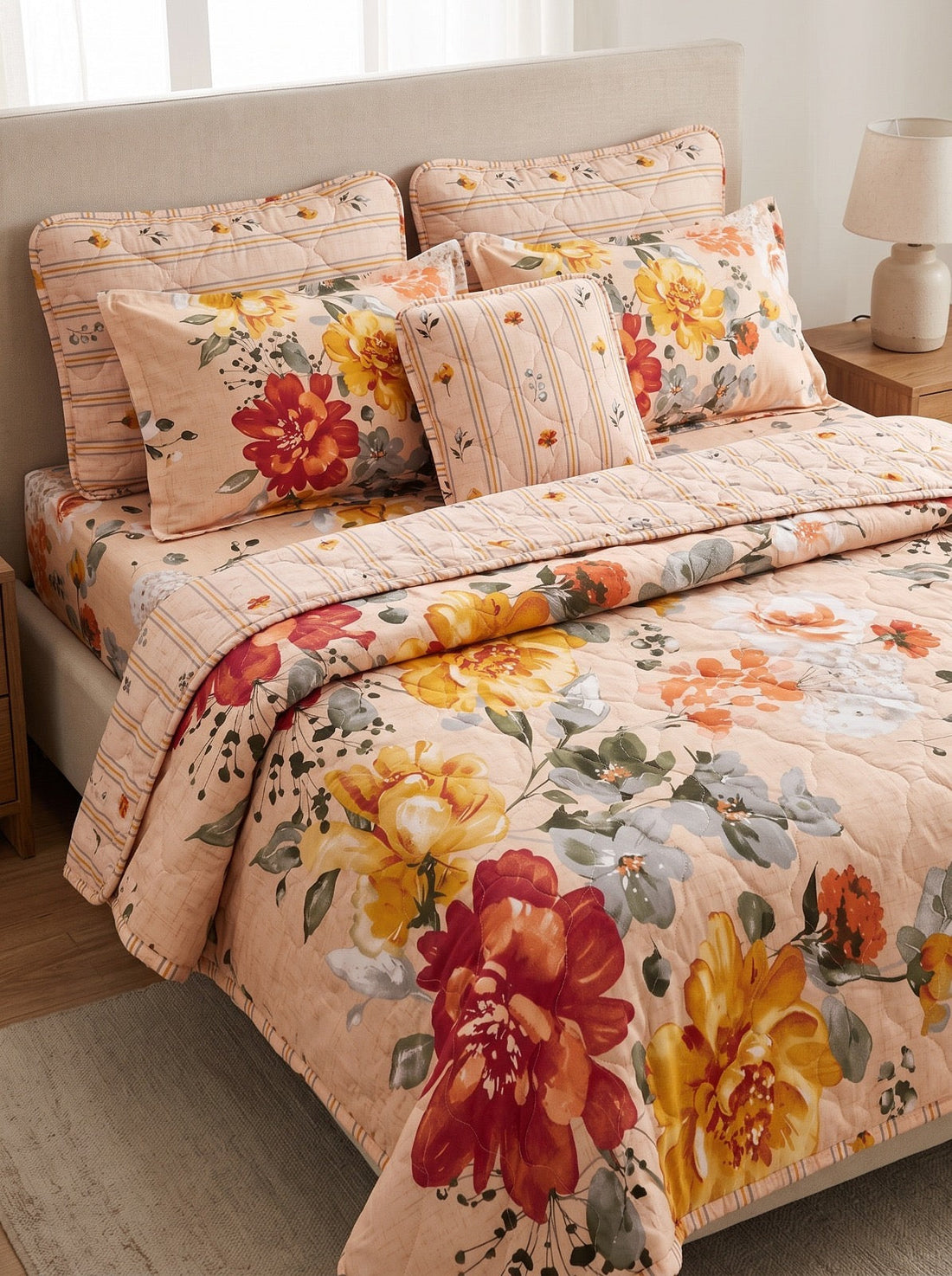 FR AH Floral Skinny-3Pcs-Pure Cotton