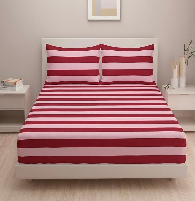 Pulse Red - Fitted Sheet Set