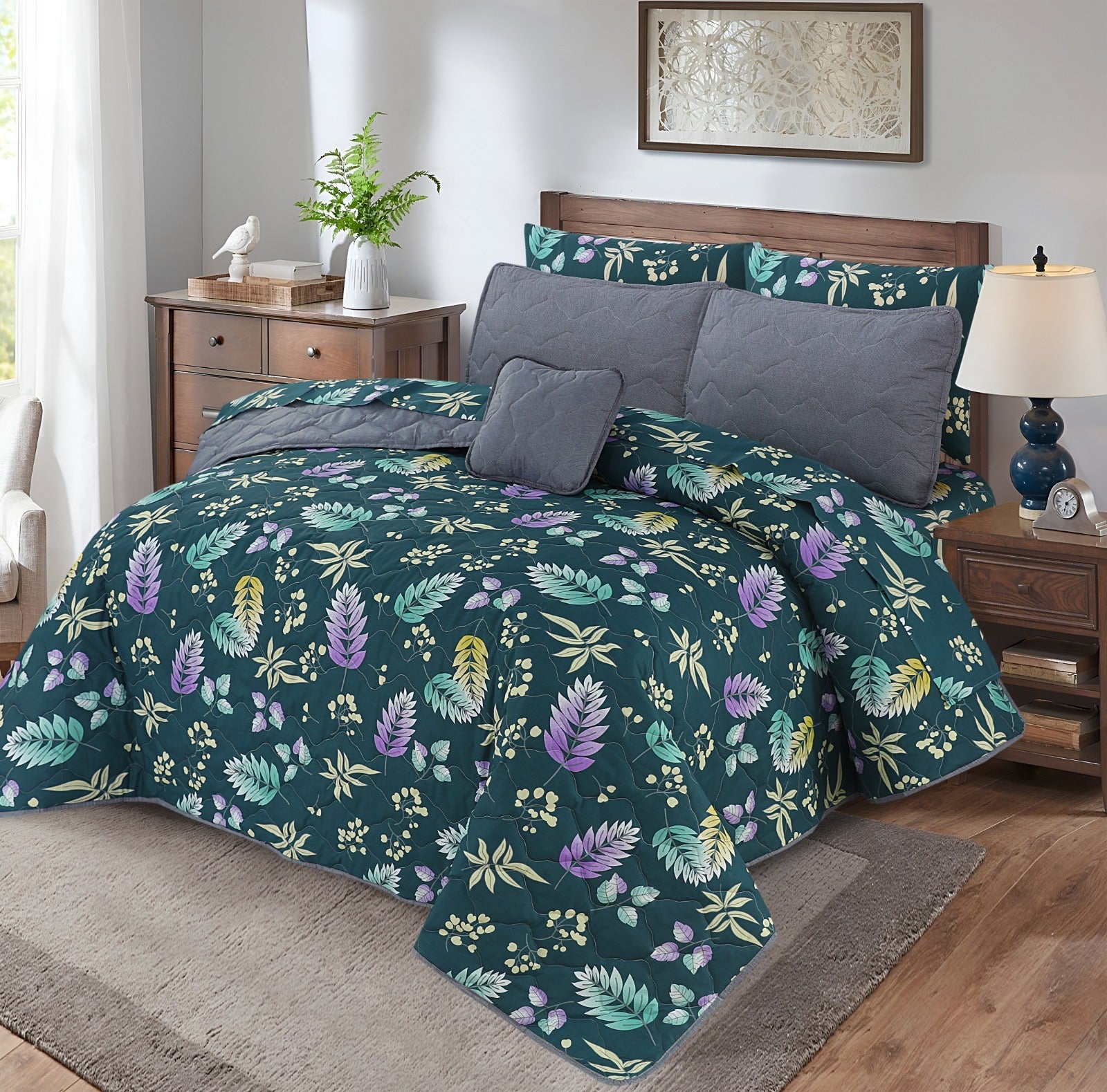 Teal Garden - 7 Pcs