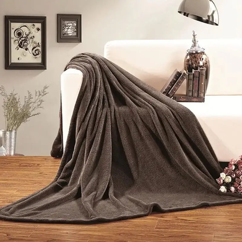 Ac Blanket Brown - Oversized - Faux Fur Fluffy