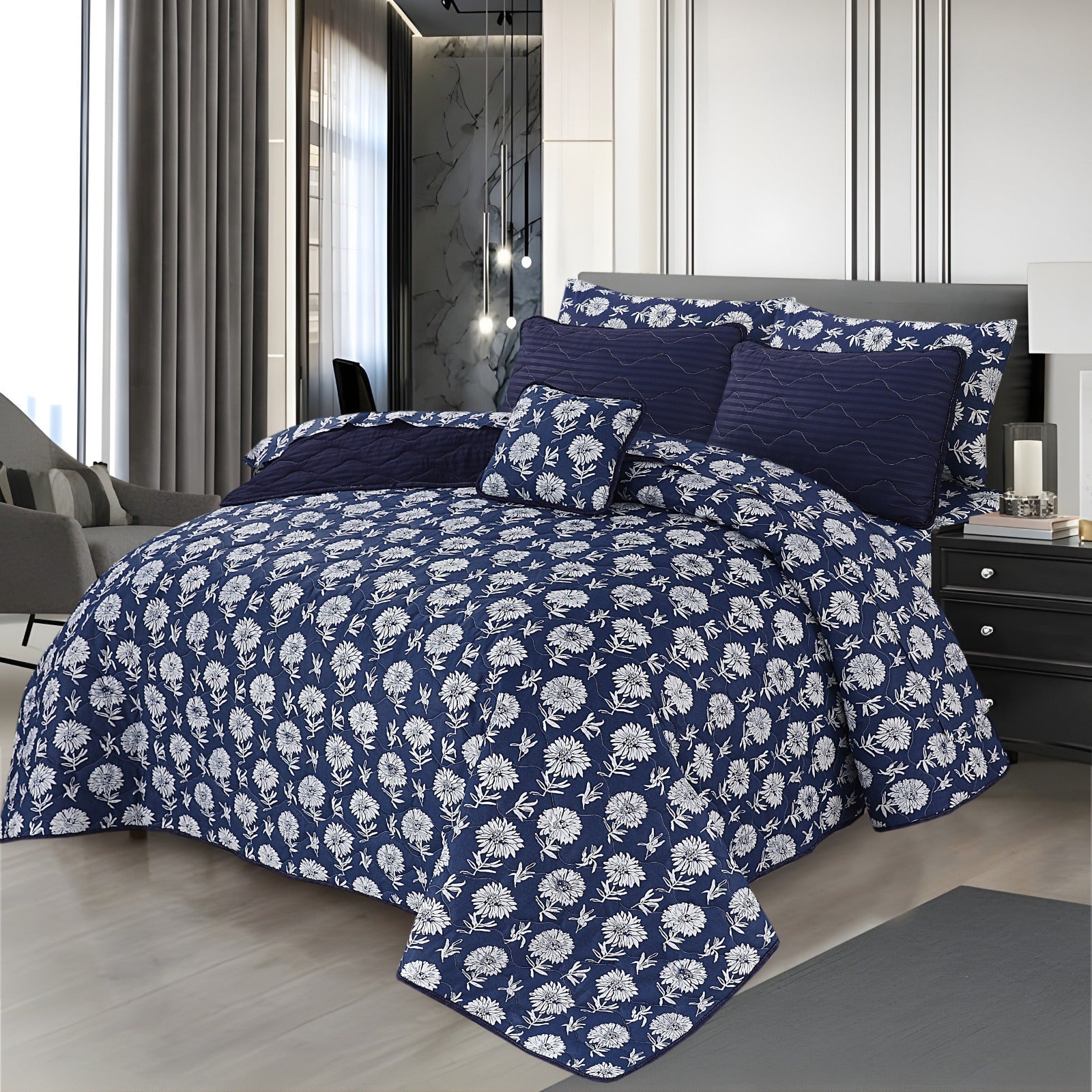 Sapphire Bloom - 7 Pcs